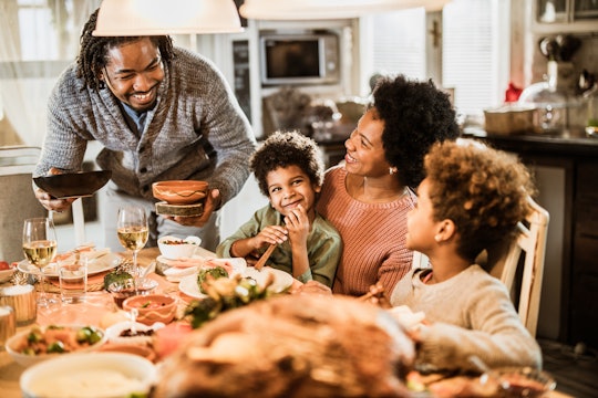 family at thanksgiving dinner
