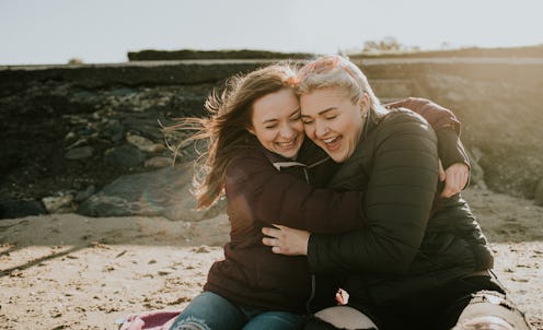 couple, friends, laughing