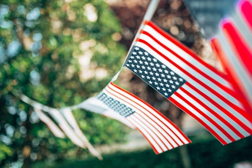 flag, decor, american 