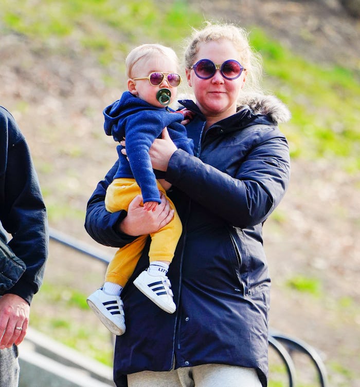 Amy Schumer accidentally gave her son Gene a scare when she gasped loudly in delight after he said t...