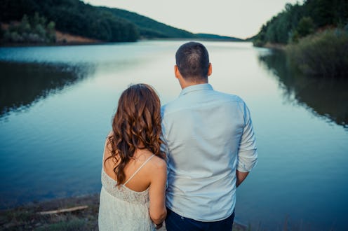 couple, lake