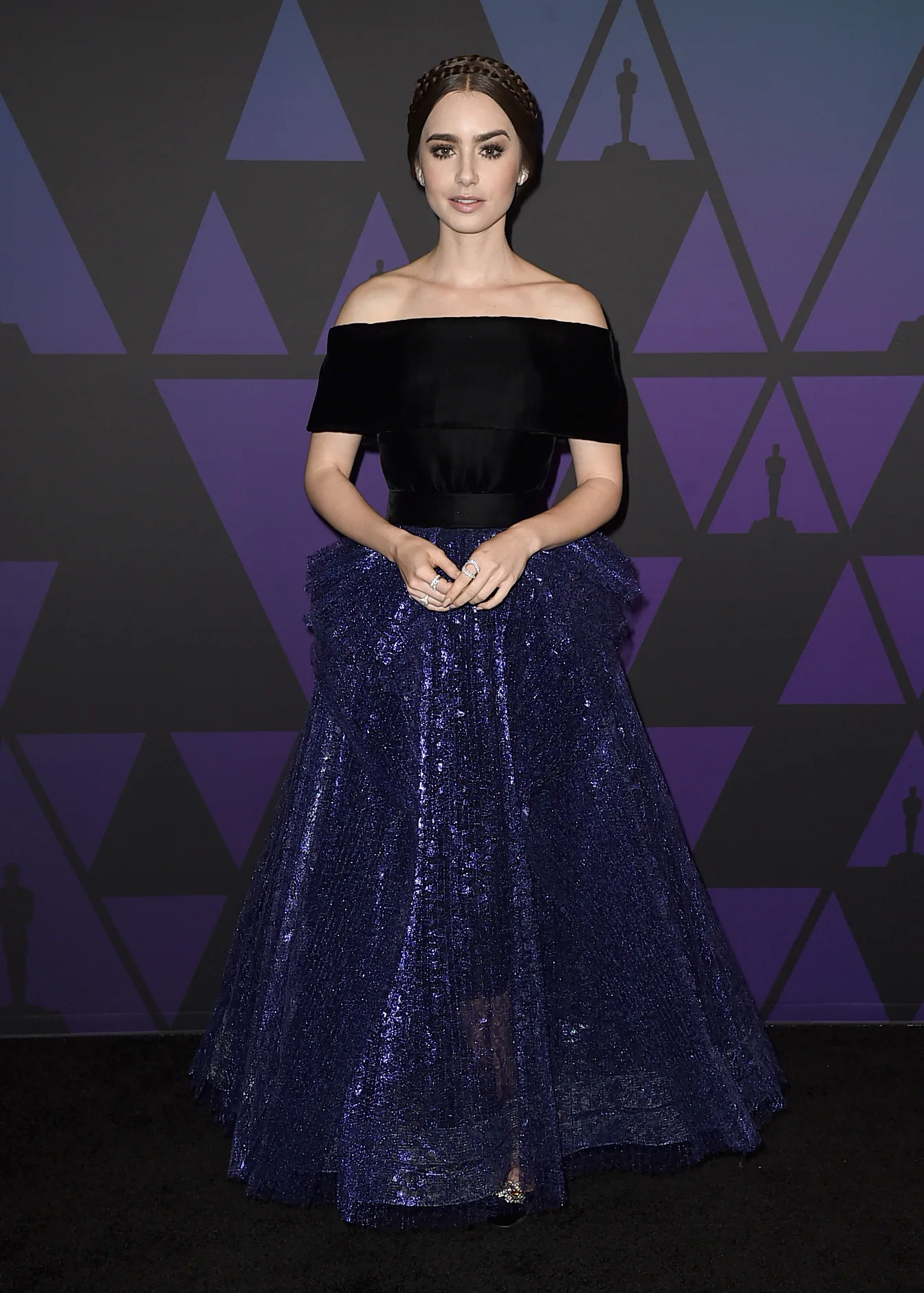 lily collins purple dress Lily Collins is an actual VISION in purple at the Rome Film Festival