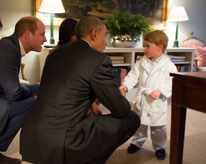 Prince George meets President Obama.