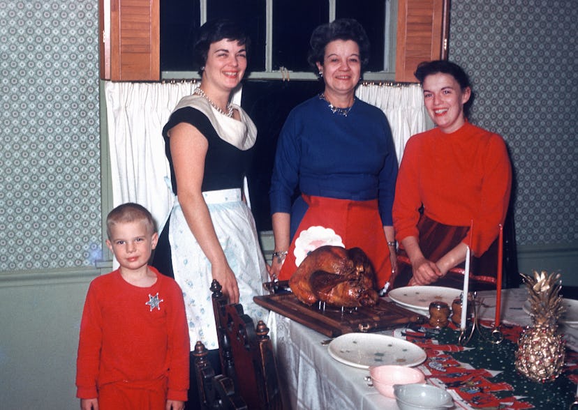 1960s family at Thanksgiving