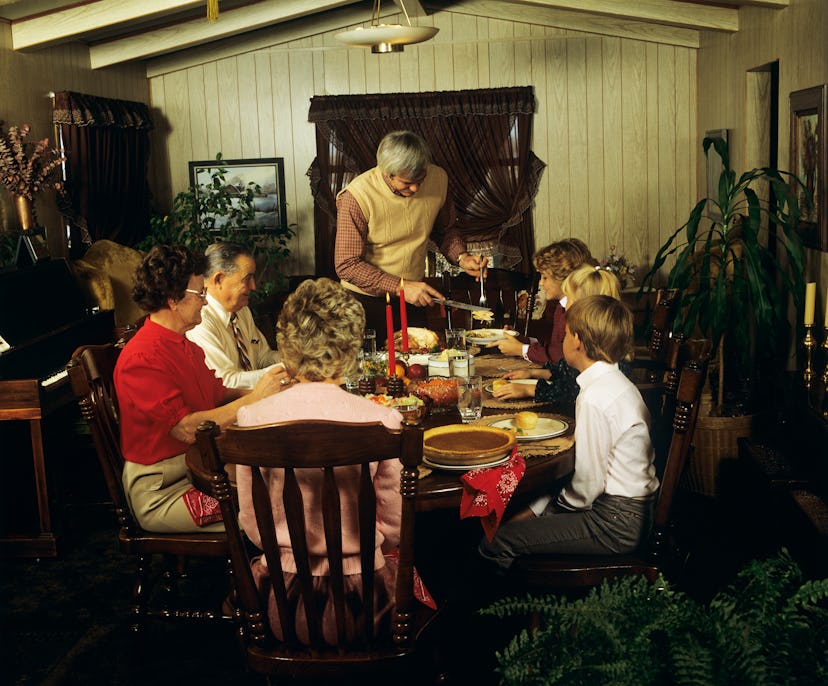 A 1980s Thanksgiving dinner.