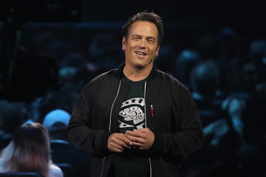 Xbox chief Phil Spencer talking at a gaming event