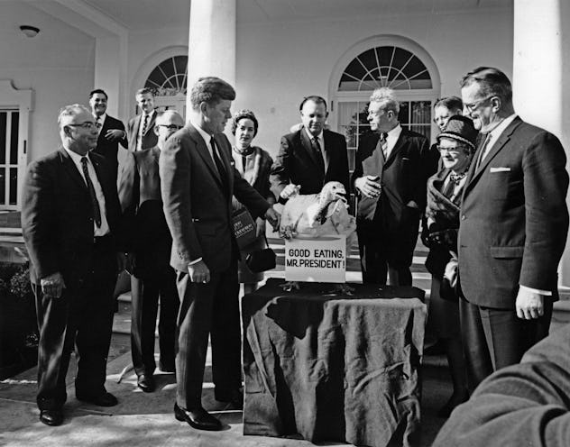 JFK pardoning the turkey.