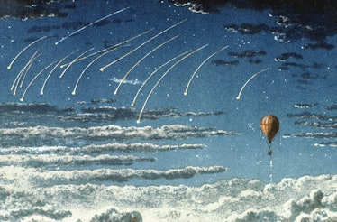 Leonid meteor shower illustration