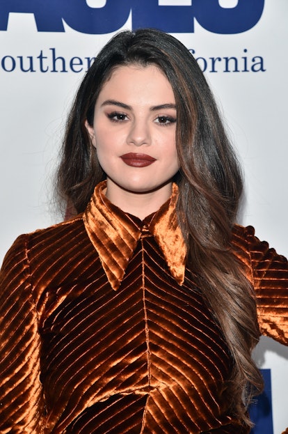 Selena Gomez's chocolate brown is predicted to be popular for winter 2020.