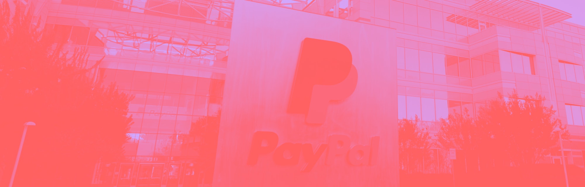 PayPal logo outside its company headquarters.