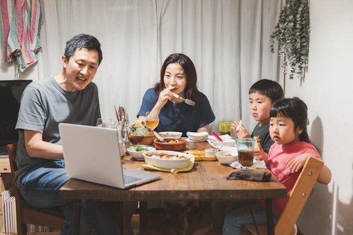 Virtual family dinner.