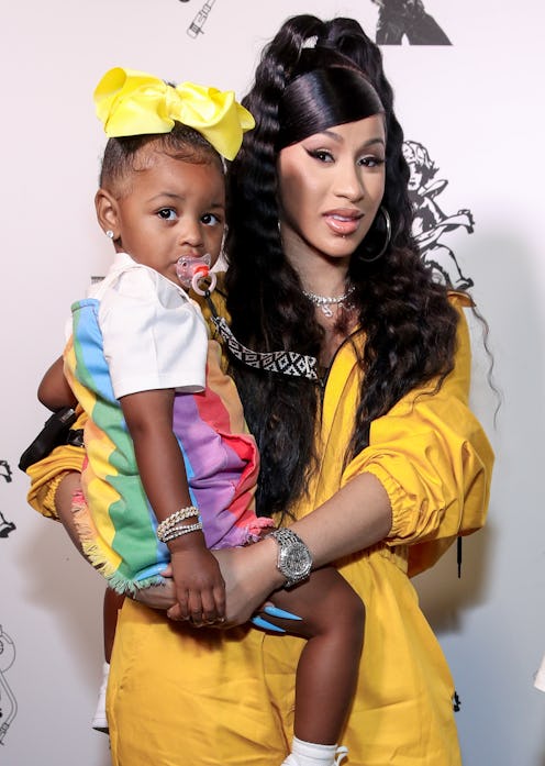 Cardi B and daughter Kulture Kiari Cephus at a June 2020 Teyana Taylor listening party in Beverly Hi...