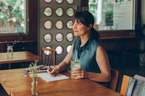 woman, writing, productive