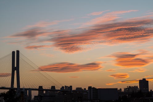 sunset, skyline, city skyline