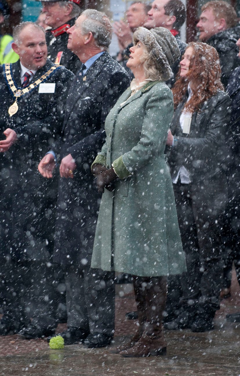 Prince Charles and Camilla Parker-Bowles visit a wreath ceremony in Nov. 2020.