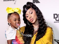 Cardi B and daughter Kulture attend a Def Jam event.