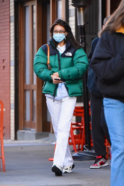 Bella Hadid & Emily Ratajkowski Style Their North Face Puffer Jackets