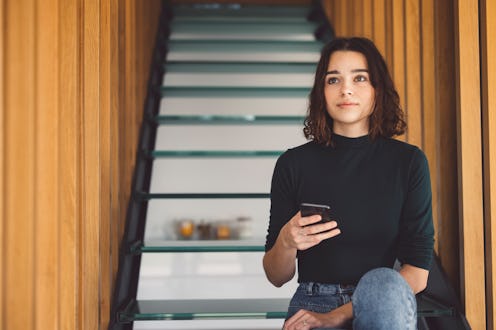 woman, phone