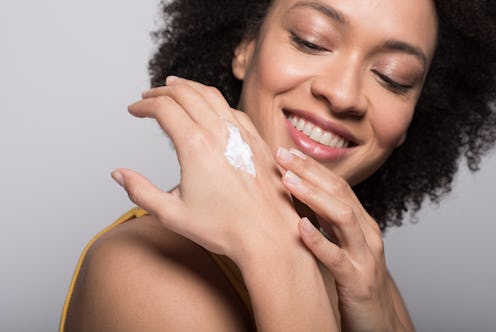 woman, beauty, lotion, hydrating