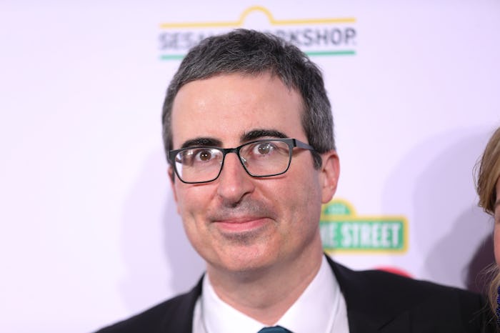 John Oliver got weepy casting his ballot.