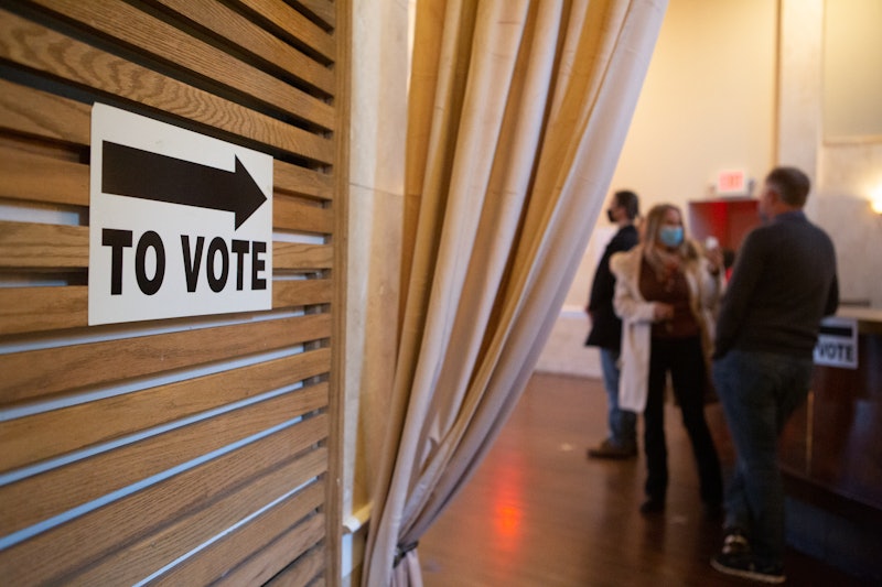 A polling place on election day. Here's what it means if your voter status is inactive