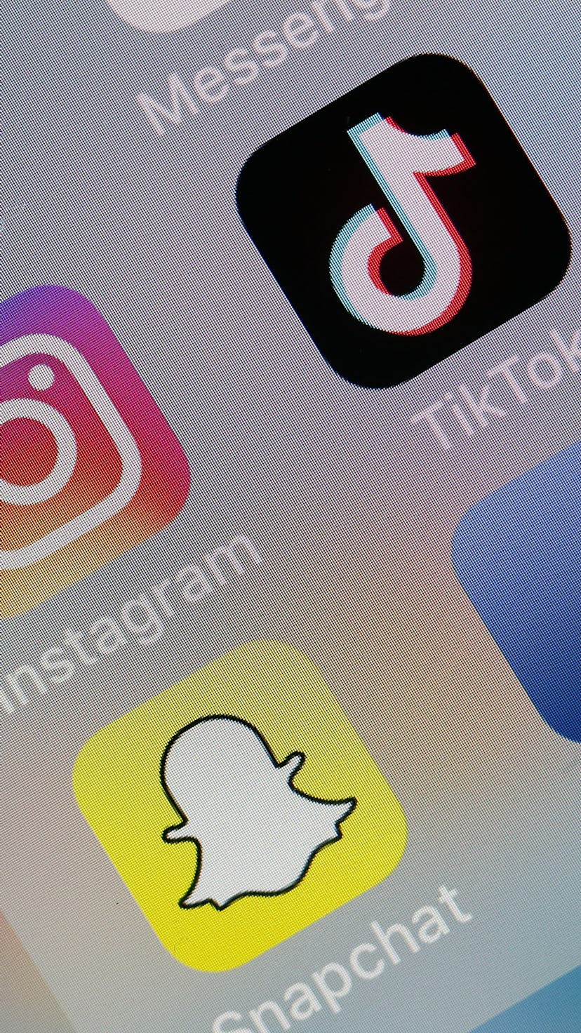 An iPhone home screen with tiktok, instagram, and snapchat app icons. Here's the difference between ...