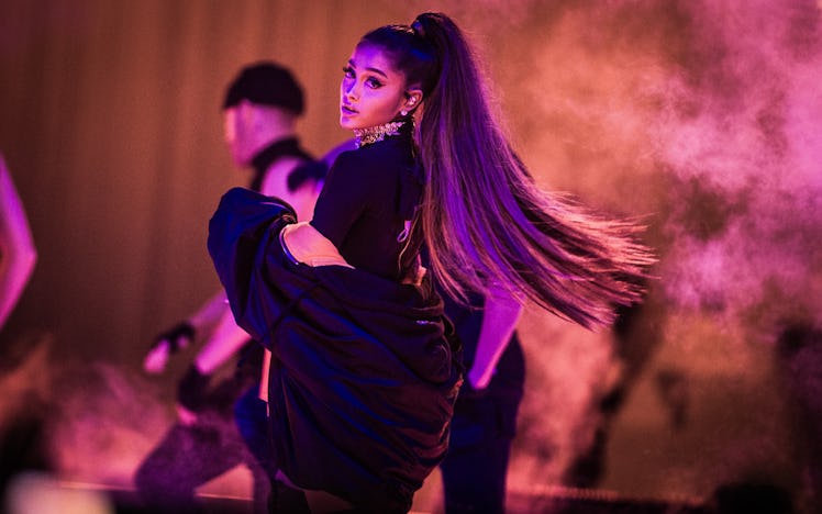 Ariana Grande performs live.
