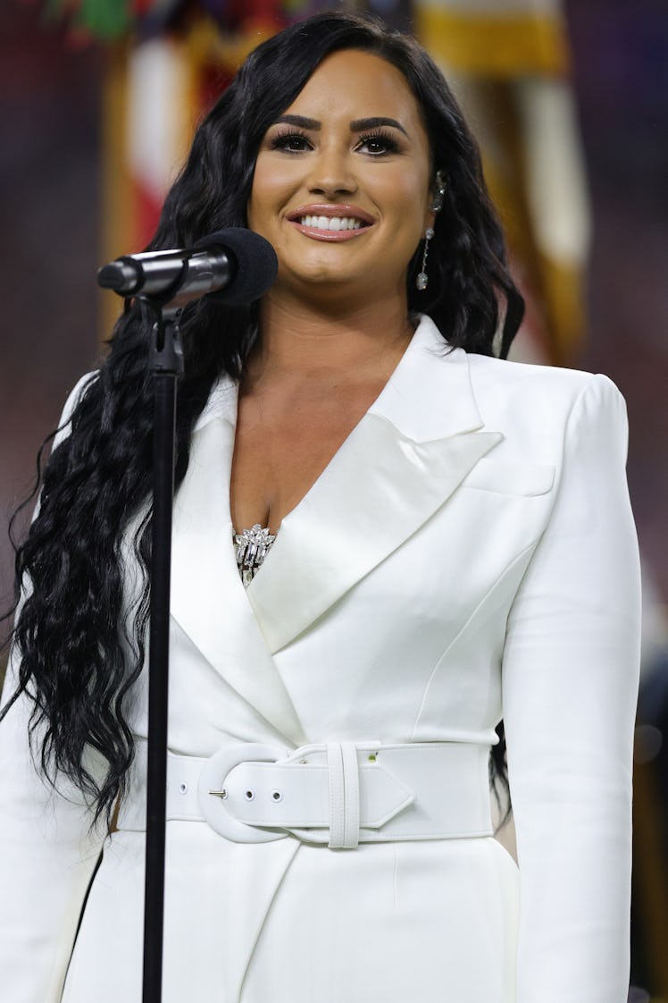 Demi Lovato performs the National Anthem.