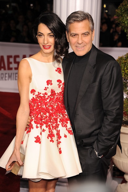 Amal Clooney's most iconic hairstyles: curled bob.