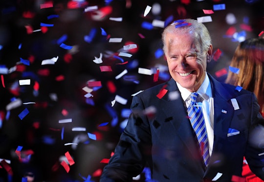 President-elect Joe Biden celebrates being named the winner of the 2020 presidential election in Del...