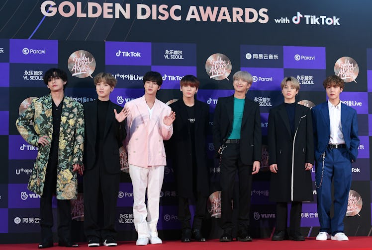BTS attends the Golden Disc Awards.