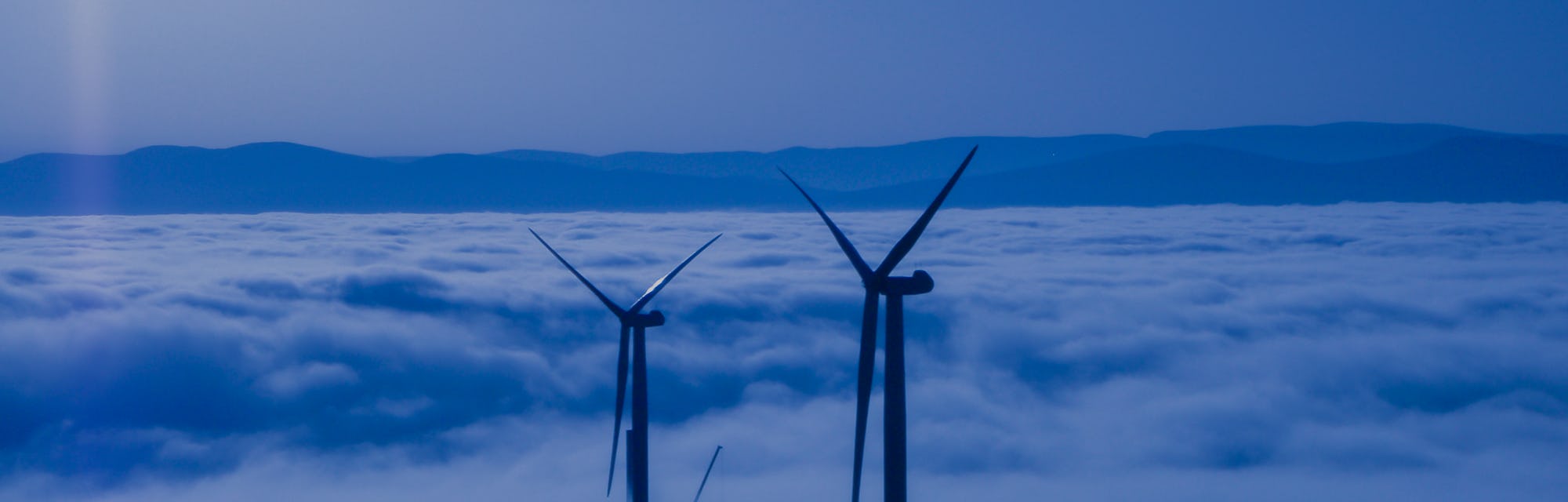 Wind turbines in Scotland.