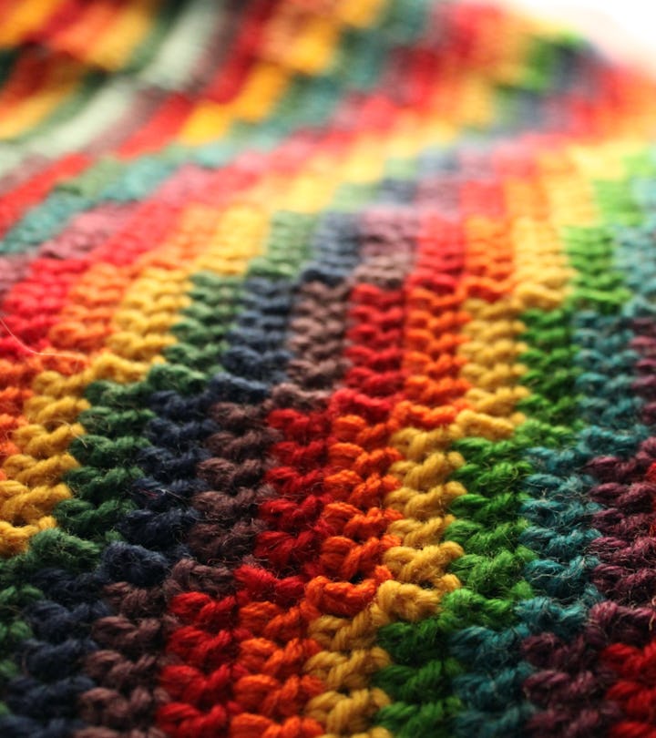 A mom upset her friend by crocheting a rainbow baby blanket.