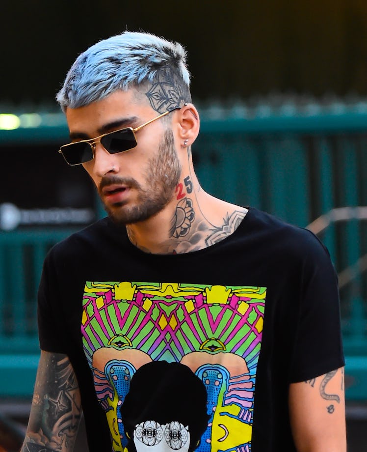 Zayn Malik steps out with silver hair.