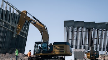 Tall fences and border walls being set at a site that can be disruptive to wildlife