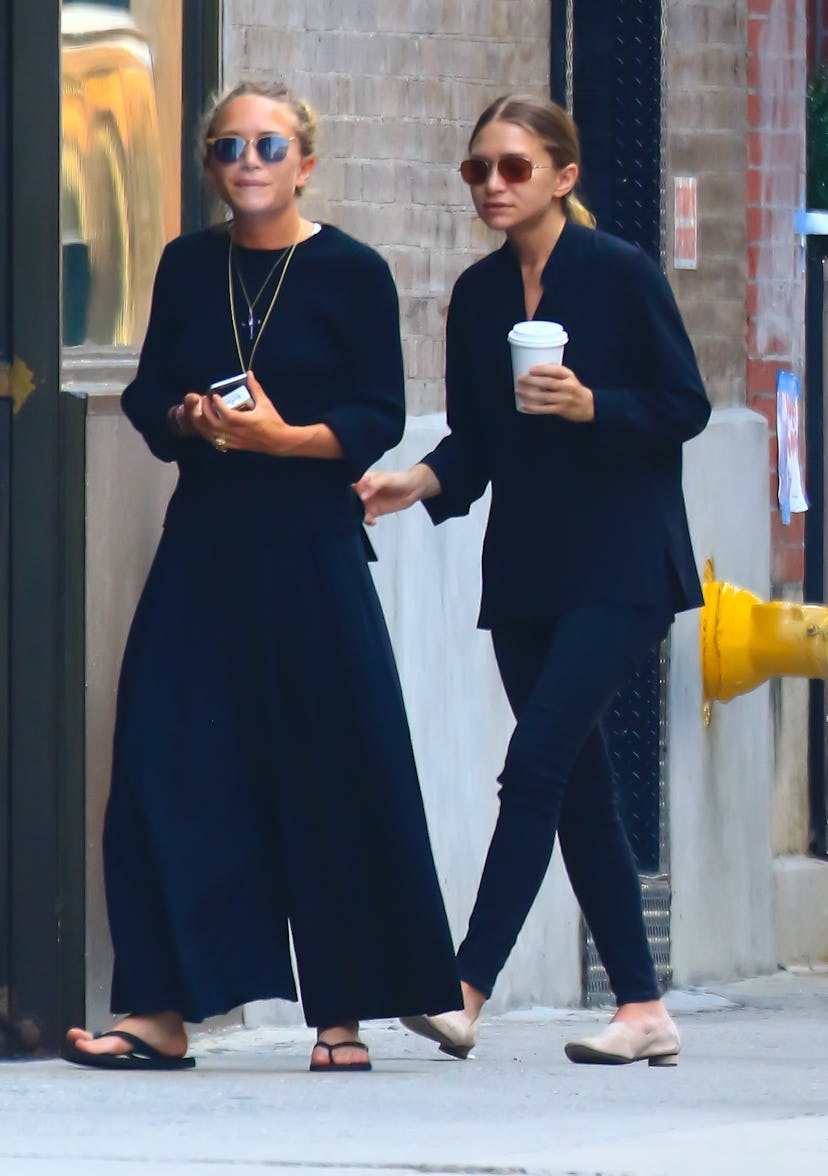 Actress Mary-Kate Olsen, Ashley Olsen is seen in Soho on September 4, 2015 in New York City.