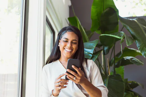 woman on her cell phone