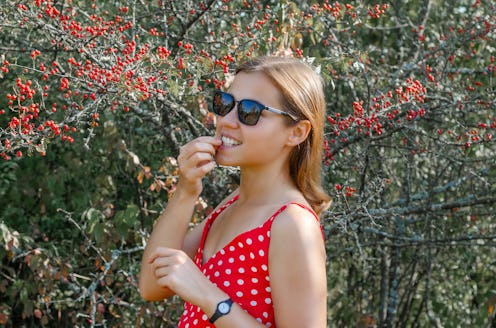 happy, nature, sunglasses