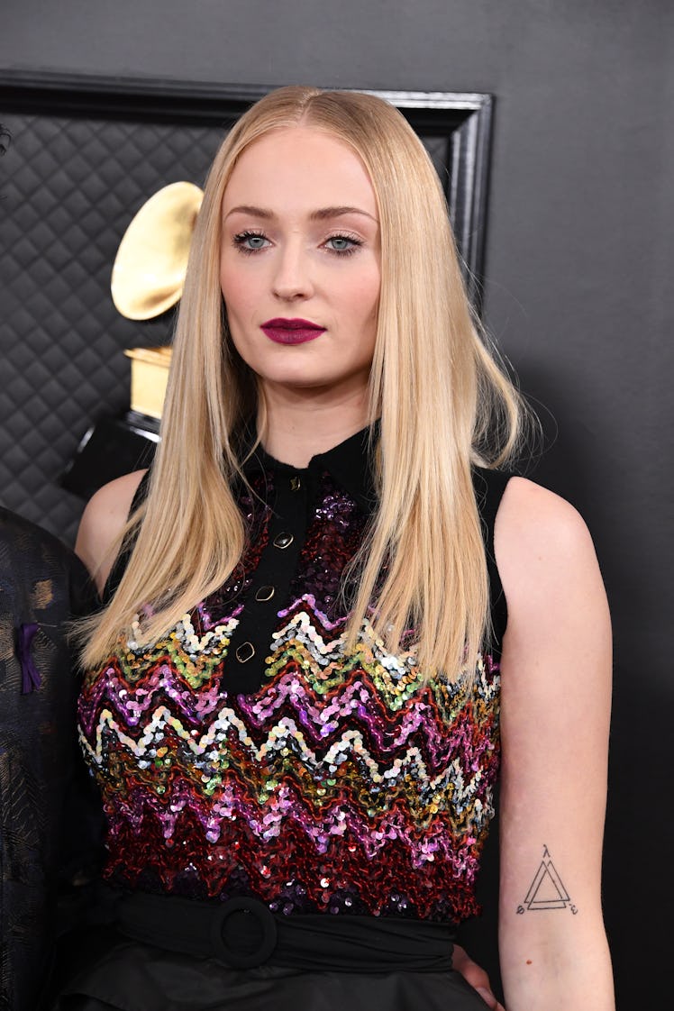 Sophie Turner attends the Grammy Awards.