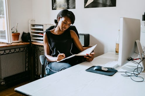 woman, working, productive