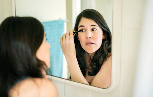 woman, make up, mascara
