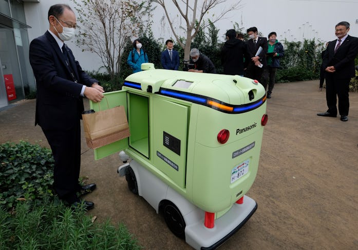 Panasonic is testing delivery robots in Japan.