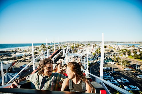 fun, amusement park, couple