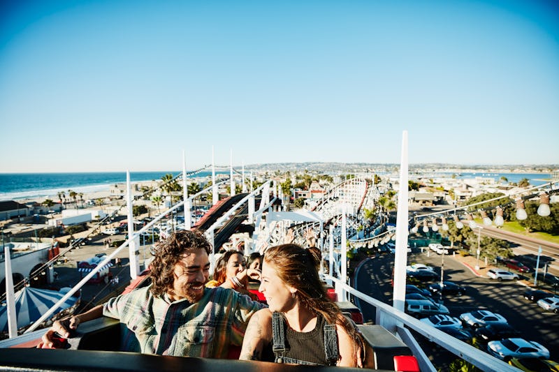 fun, amusement park, couple