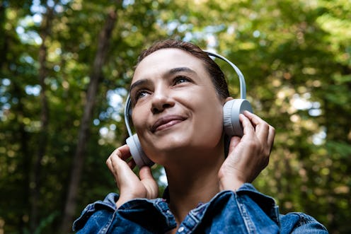 headphones, outdoors