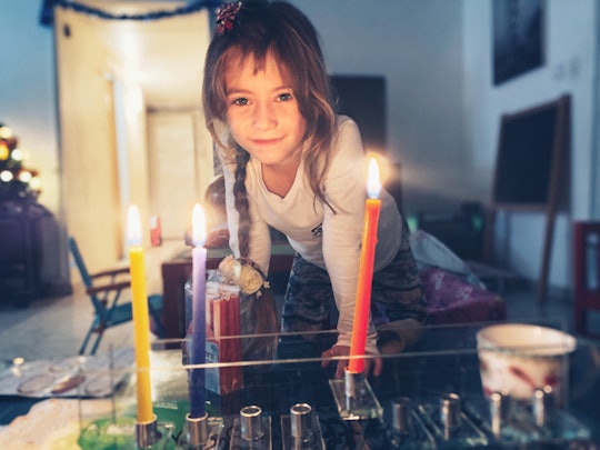 little girl on hanukkah