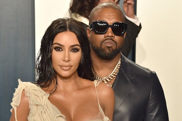 Kim Kardashian and Kanye West attend the 2020 Oscar Awards.