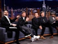 The Backstreet boys appear on The Jimmy Fallon Show.