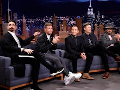 The Backstreet boys appear on The Jimmy Fallon Show.