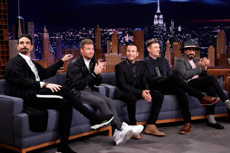 The Backstreet boys appear on The Jimmy Fallon Show.